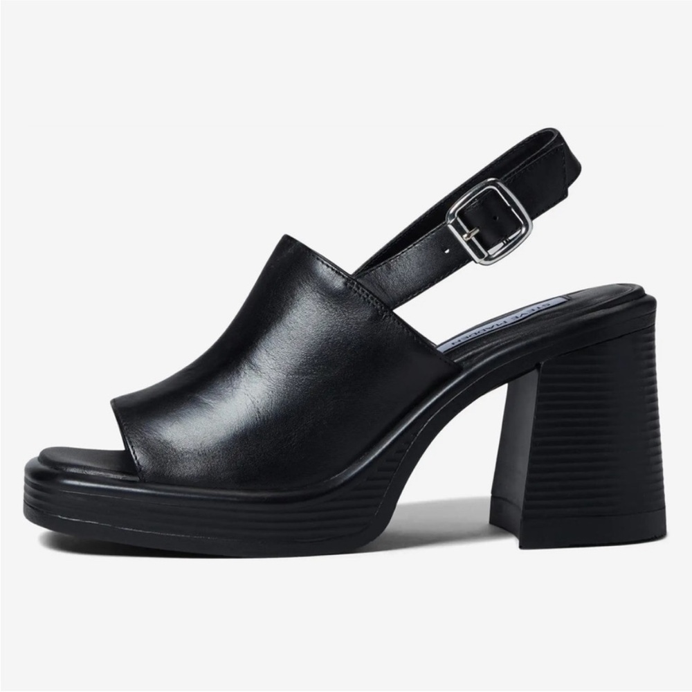 Y2K Buff Black Mules with Chunky Block Heel Steve maddens women size 11 nwot